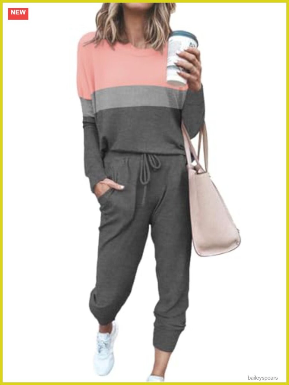 Women Two Piece Lounge Set Long Sleeve Pullover Jogger Tracksuit Set